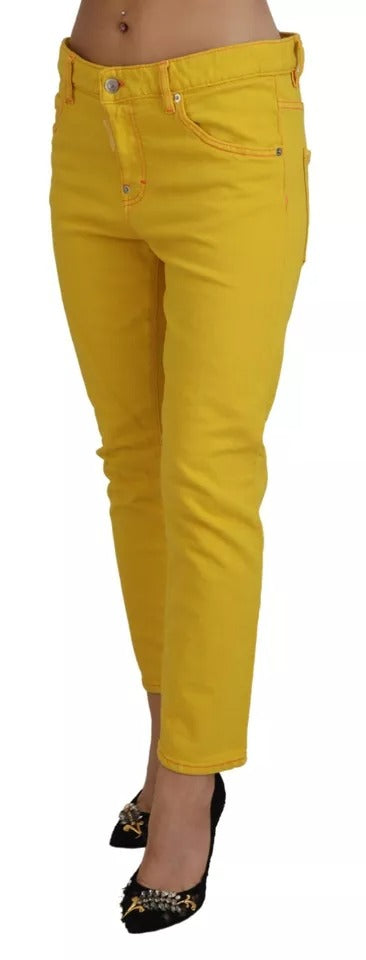 Dsquared² Sarı Pamuklu Düşük Bel Kot Pantolon Cool Girl Jeans